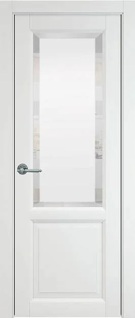 Межкомнатная дверь Dinastia, цвет - Белый ST, Со стеклом (ДО)