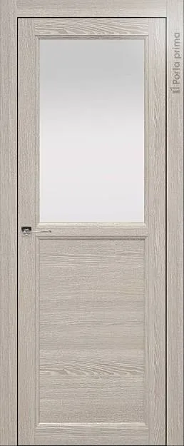 Межкомнатная дверь Sorrento-R Б1, цвет - Серый дуб, Со стеклом (ДО)