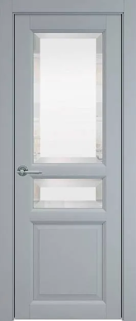 Межкомнатная дверь Imperia-R, цвет - Серебристо-серая эмаль (RAL 7045), Со стеклом (ДО)