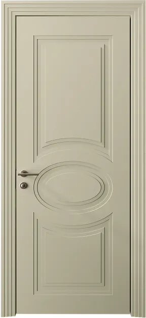 Межкомнатная дверь Florencia Neo Classic Scalino, цвет - Серо-оливковая эмаль (RAL 7032), Без стекла (ДГ)