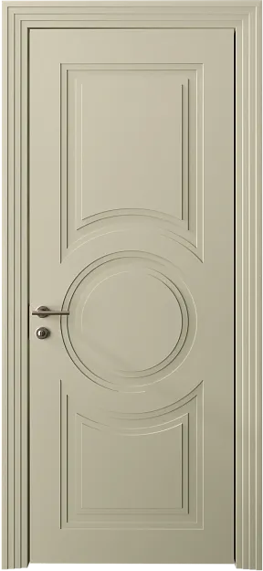 Межкомнатная дверь Ravenna Neo Classic Scalino, цвет - Серо-оливковая эмаль (RAL 7032), Без стекла (ДГ)