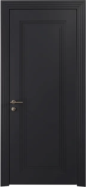 Межкомнатная дверь Domenica Neo Classic Scalino, цвет - Черная эмаль (RAL 9004), Без стекла (ДГ)