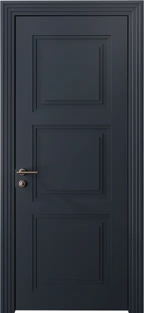 Межкомнатная дверь Millano Neo Classic Scalino, цвет - Графитово-серая эмаль (RAL 7024), Без стекла (ДГ)