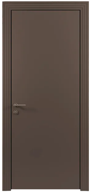 Межкомнатная дверь Tivoli А-1, цвет - Коричневый Тик эмаль (RAL 050-50-10), Без стекла (ДГ)