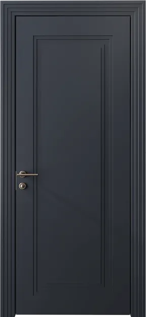 Межкомнатная дверь Domenica Neo Classic Scalino, цвет - Графитово-серая эмаль (RAL 7024), Без стекла (ДГ)