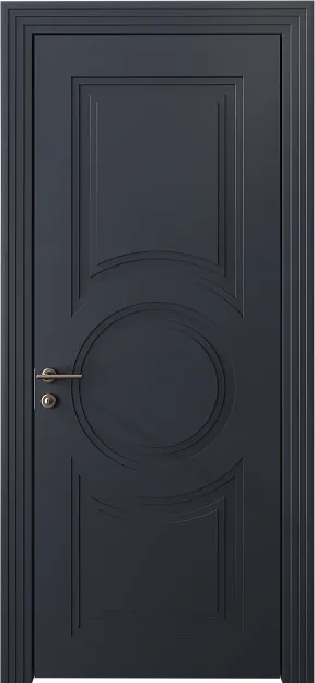 Межкомнатная дверь Ravenna Neo Classic Scalino, цвет - Графитово-серая эмаль (RAL 7024), Без стекла (ДГ)