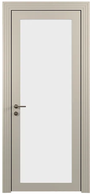 Межкомнатная дверь Tivoli З-1, цвет - Жемчужная эмаль (RAL 1013), Со стеклом (ДО)