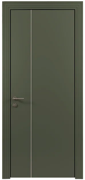 Межкомнатная дверь Tivoli В-1, цвет - Серый Мох эмаль (RAL 7003), Без стекла (ДГ)