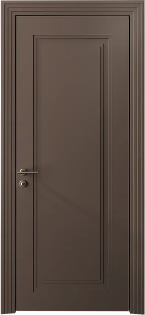 Межкомнатная дверь Domenica Neo Classic Scalino, цвет - Коричневый Тик эмаль (RAL 050-50-10), Без стекла (ДГ)