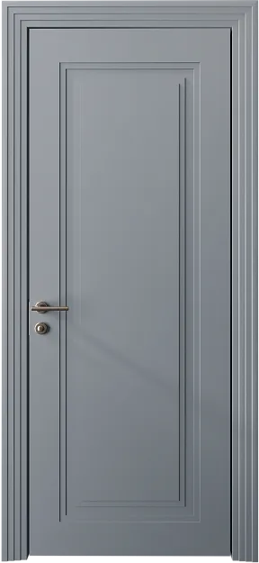 Межкомнатная дверь Domenica Neo Classic Scalino, цвет - Серебристо-серая эмаль (RAL 7045), Без стекла (ДГ)