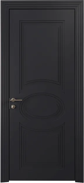 Межкомнатная дверь Florencia Neo Classic Scalino, цвет - Черная эмаль (RAL 9004), Без стекла (ДГ)