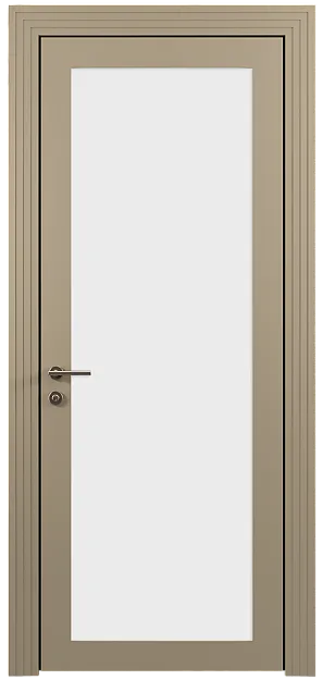Межкомнатная дверь Tivoli З-1, цвет - Серое Льняное волокно эмаль (RAL 075-70-10), Со стеклом (ДО)