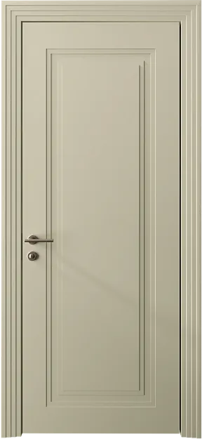 Межкомнатная дверь Domenica Neo Classic Scalino, цвет - Серо-оливковая эмаль (RAL 7032), Без стекла (ДГ)