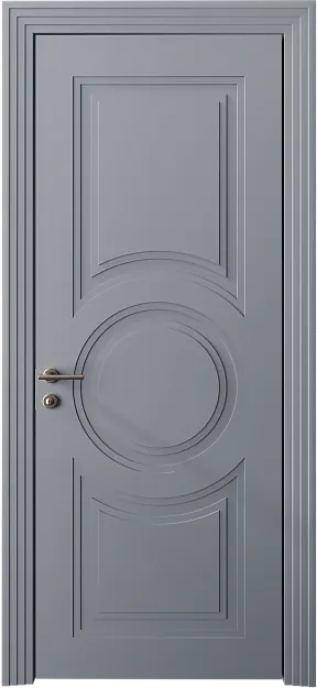 Межкомнатная дверь Ravenna Neo Classic Scalino, цвет - Серебристо-серая эмаль (RAL 7045), Без стекла (ДГ)