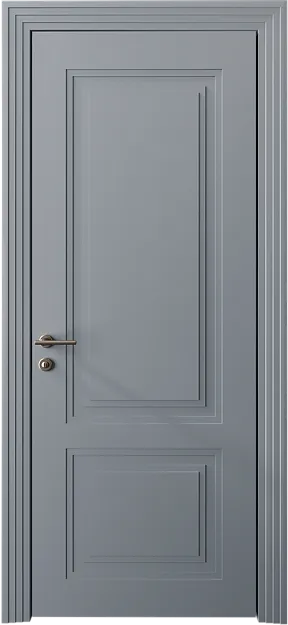 Межкомнатная дверь Dinastia Neo Classic Scalino, цвет - Серебристо-серая эмаль (RAL 7045), Без стекла (ДГ)